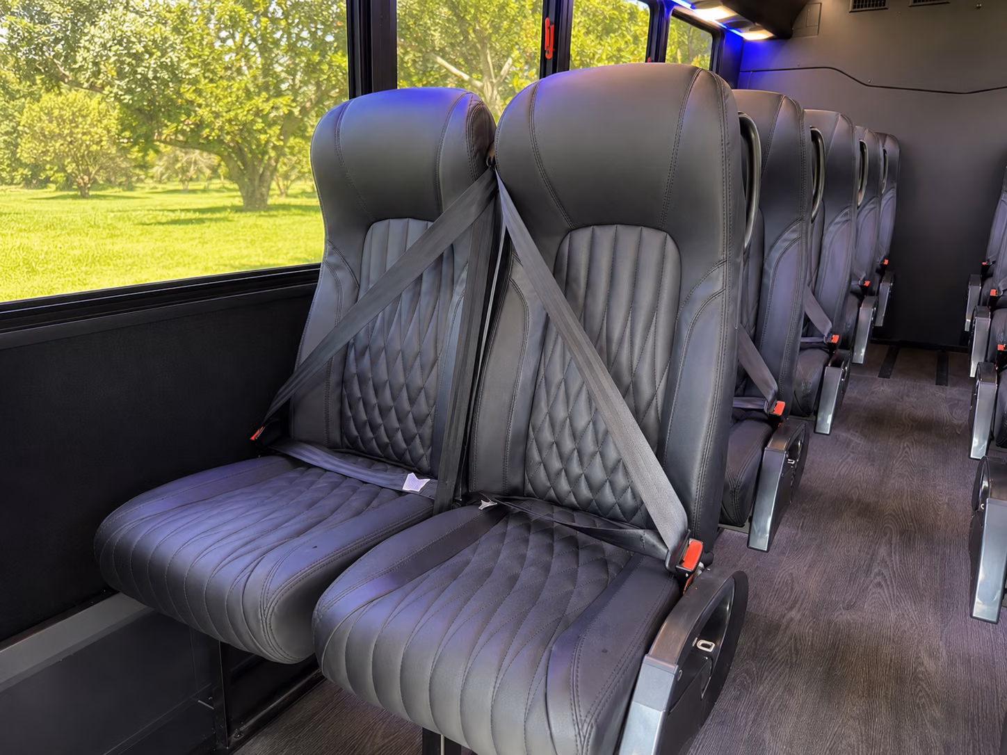 palm bay 15 passenger minibus interior