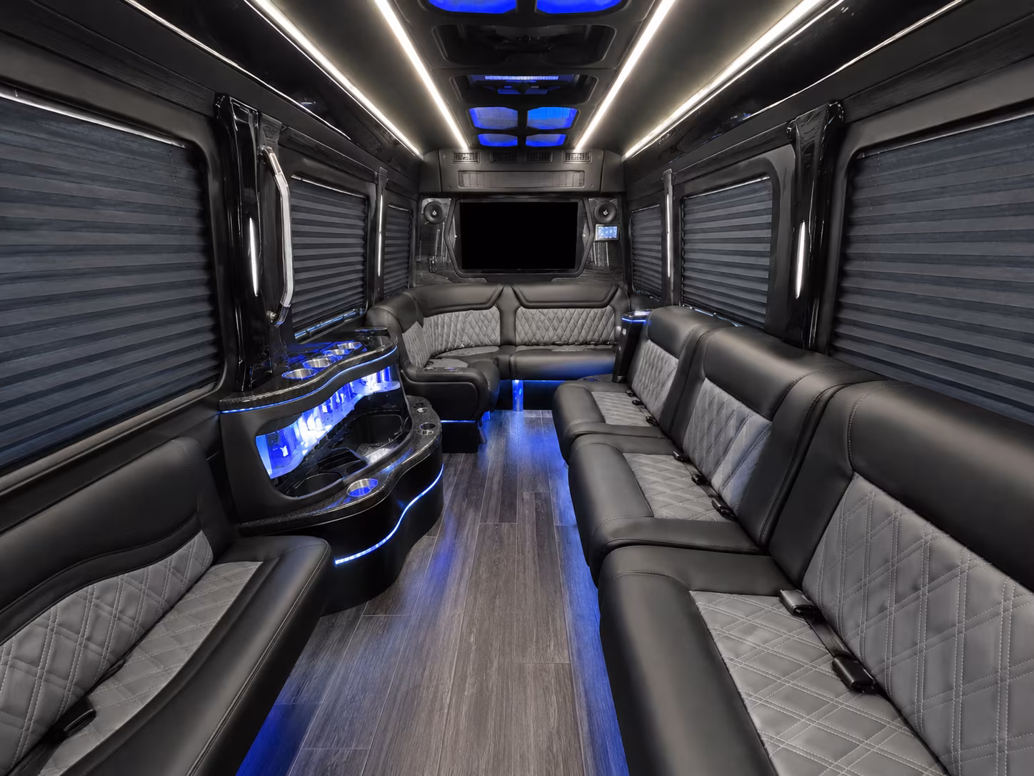 palm bay 50 passenger party bus inside