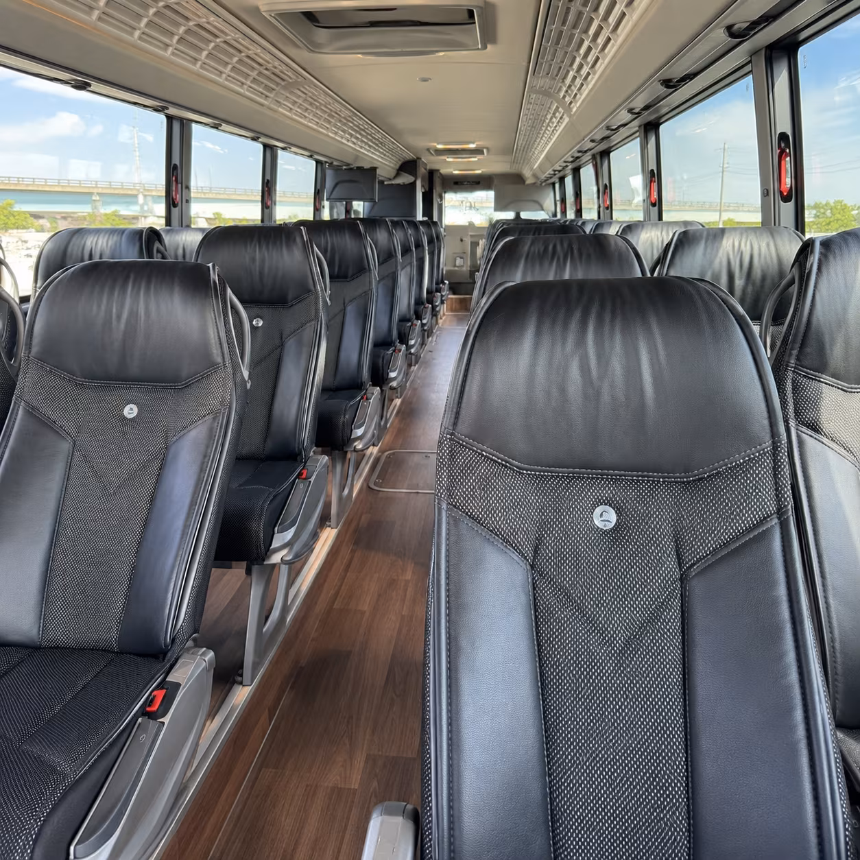 palm bay 56 passenger charter bus inside