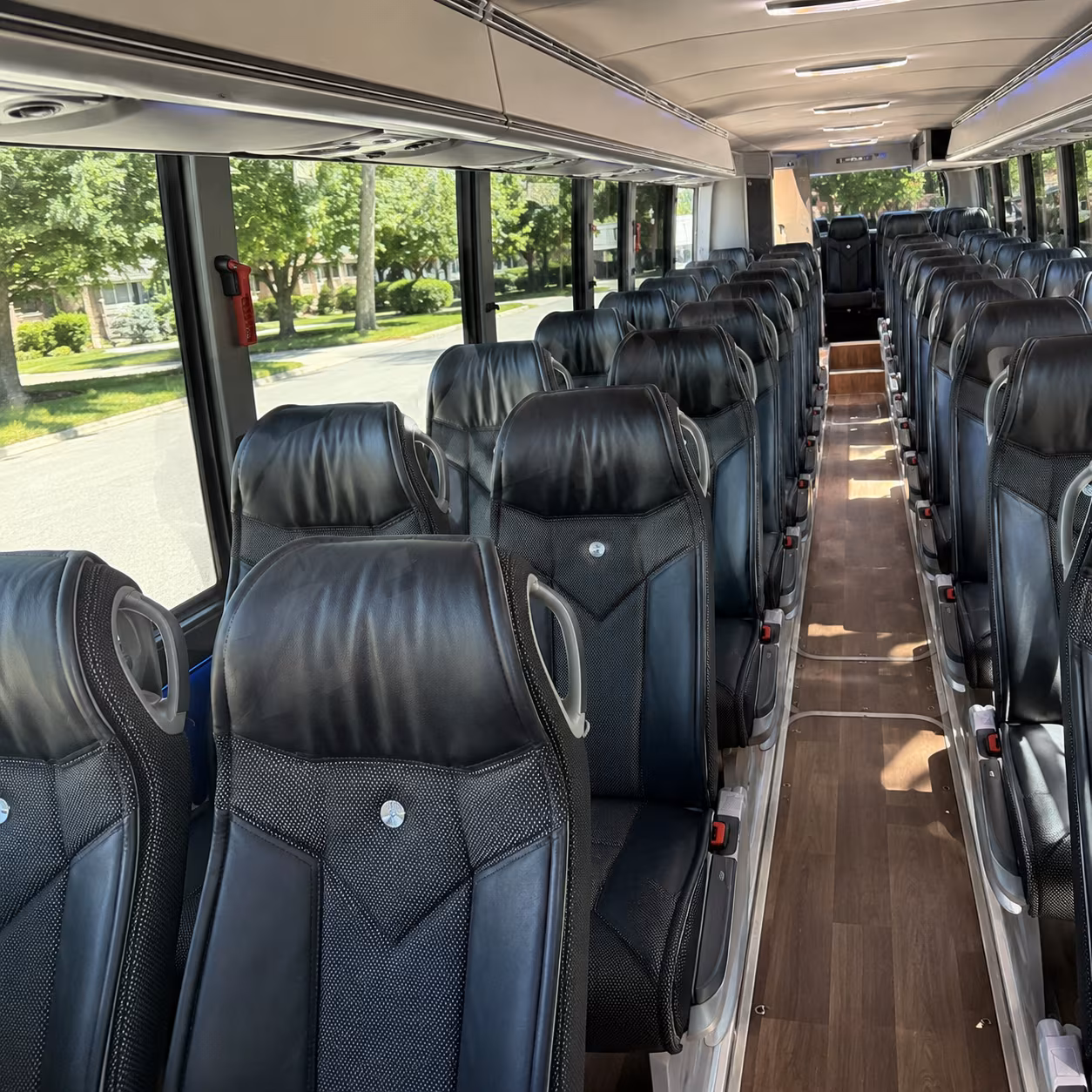 palm bay 56 passenger charter bus interior