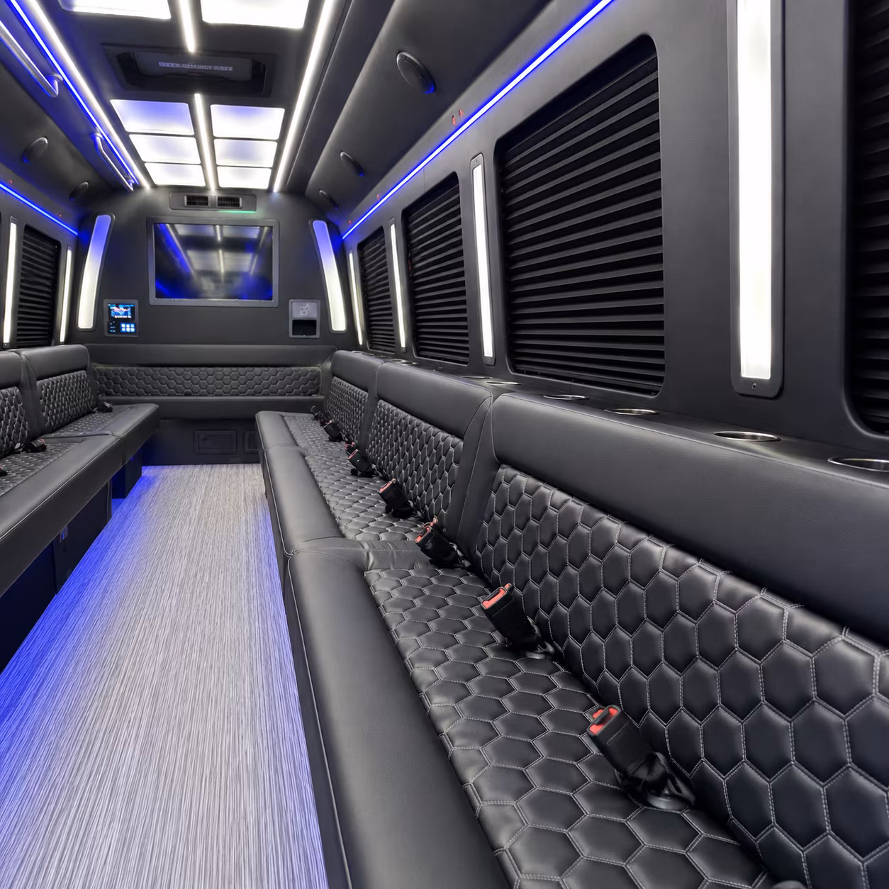 palm bay party bus inside