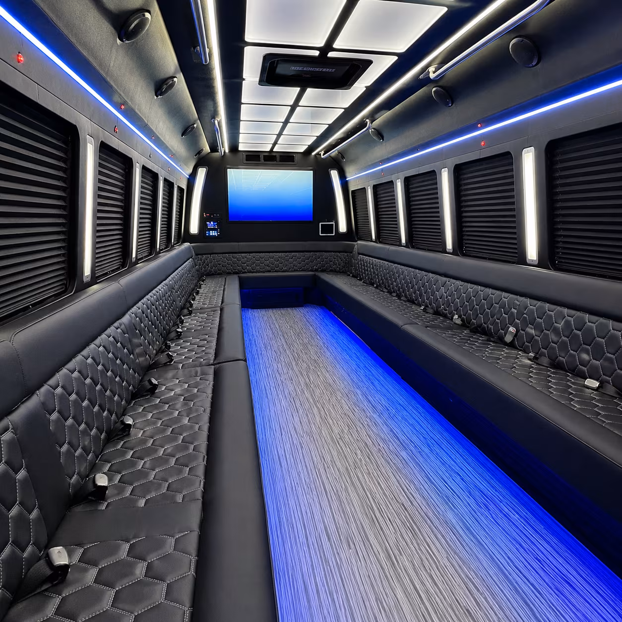 palm bay party bus interior