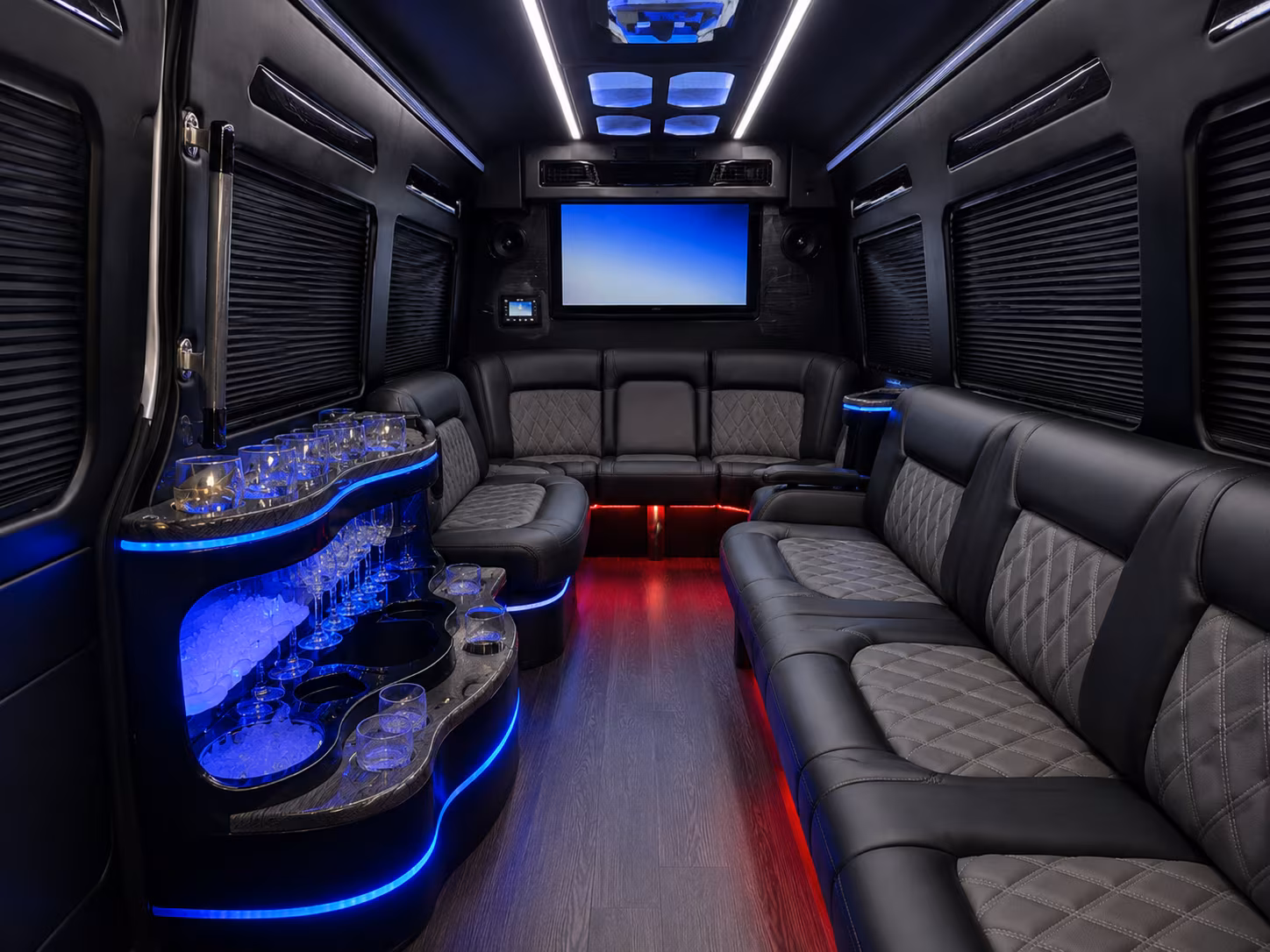 palm bay sprinter limousine inside