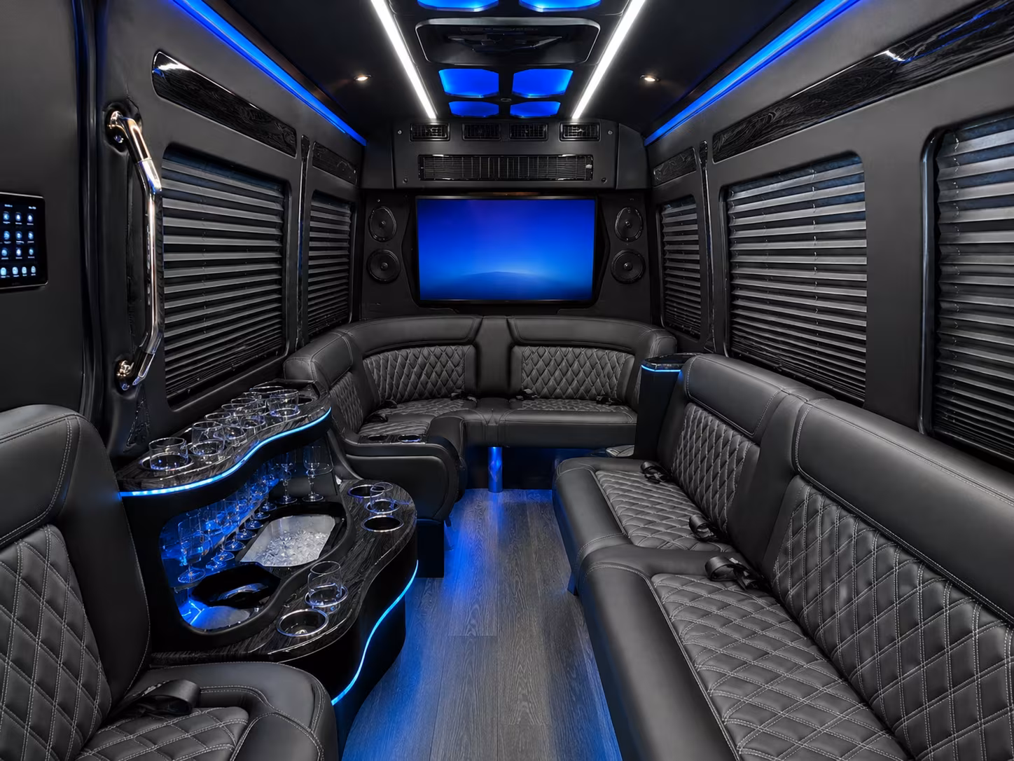 palm bay sprinter limousine interior